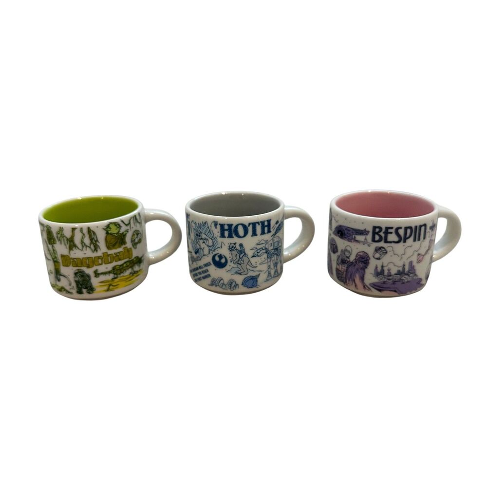 Starbucks Star Wars Bespin Hoth Dagobah Ornament Mug Set of 3